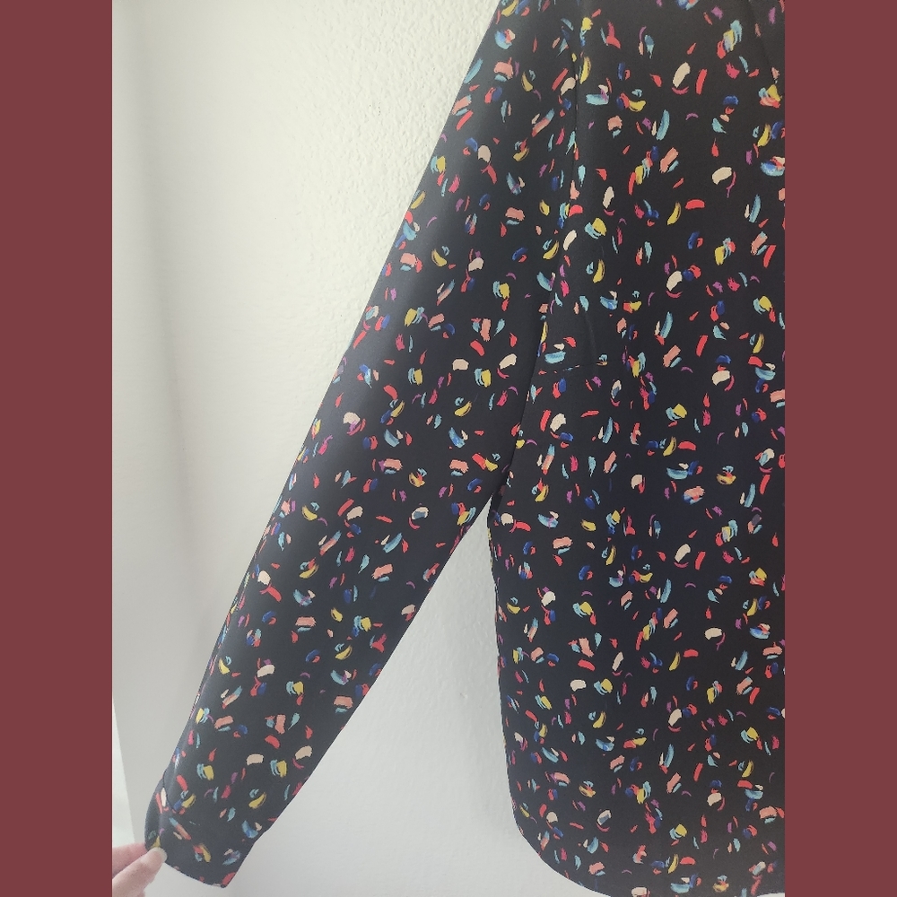 Cabi Ferris Confetti Print Button Front Blouse La… - image 6